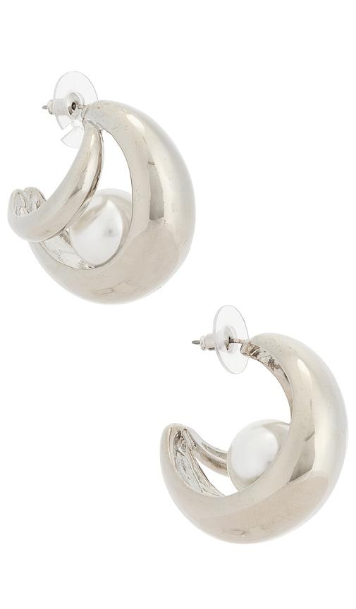 petit moments Wanderlust Earrings in Metallic Silver by PETIT MOMENTS