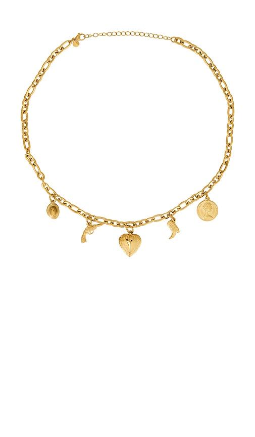 petit moments Western Charm Necklace in Metallic Gold by PETIT MOMENTS