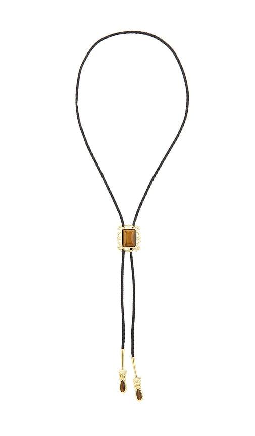 petit moments Whimsky Bolo Necklace in Black,Metallic Gold by PETIT MOMENTS