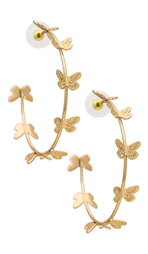 petit moments x The Montana Experience Halley Hoops in Metallic Gold by PETIT MOMENTS