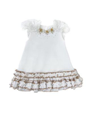 Girls' Angelina White Feather Wings Dress - Baby by PETITE MAISON KIDS
