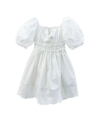 Girls' Blanca White Cotton Dress - Baby by PETITE MAISON KIDS