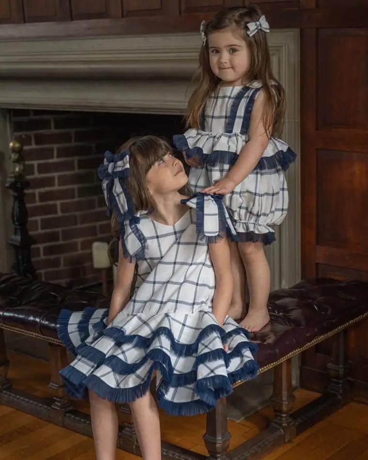 Girl's Checkered Linen Collection by PETITE MAISON KIDS