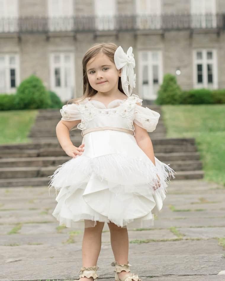 Girl's Constanza Layered Ceremony Dress, Size 12M-10 by PETITE MAISON KIDS