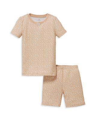 Girls' Ditsy Waltz Printed Snug Fit Short Pajama Set - Little Kid by PETITE PLUME