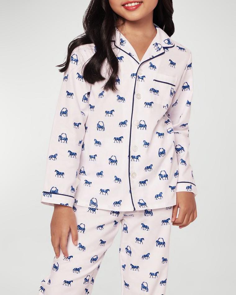 Girl's English Rose 2-Piece Pajama Set, Size 6M-14 by PETITE PLUME