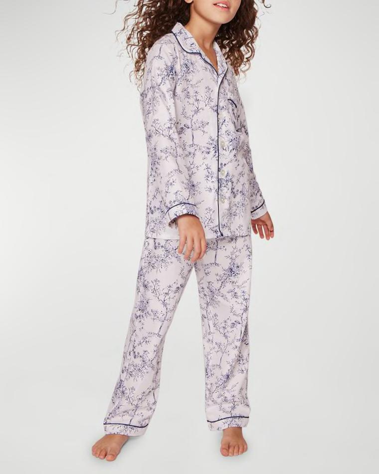 Girl's English Rose 2-Piece Pajama Set, Size 6M-14 by PETITE PLUME