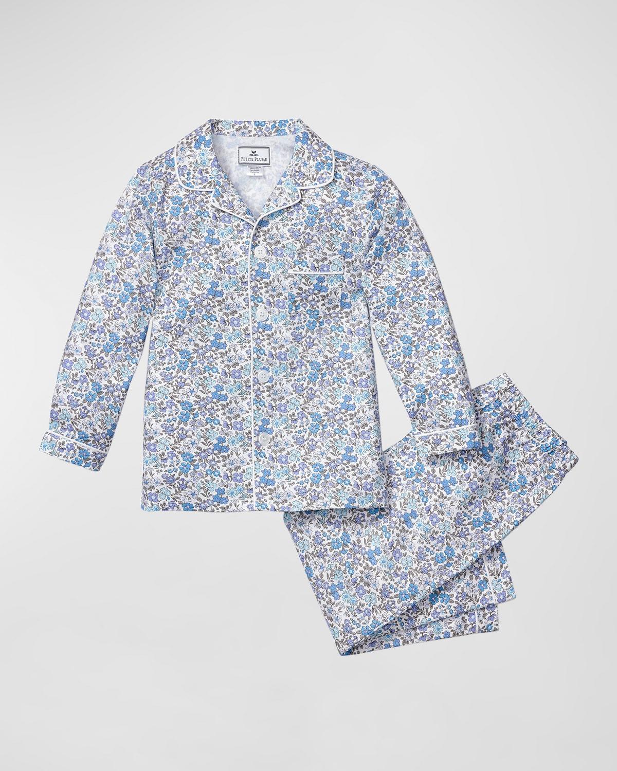 Kid's Feur D'Azur Two-Print Pajama Set, Size 2-12 by PETITE PLUME