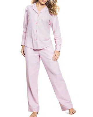Mommy & Me Pink Flannel Pajamas by PETITE PLUME