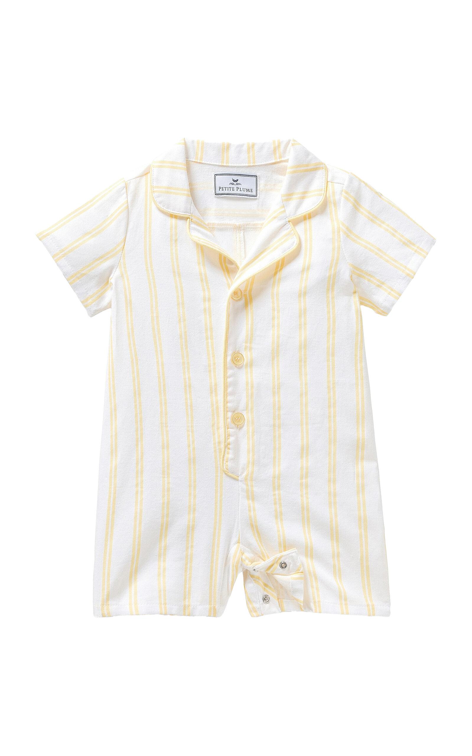 Petite Plume Infant's Cotton-Blend Twill Romper - Moda Operandi by PETITE PLUME
