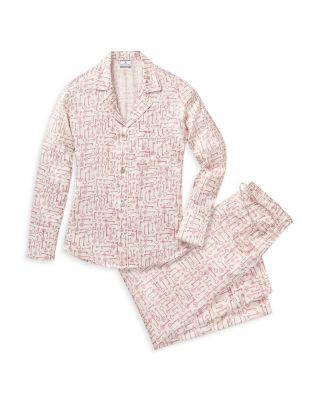 Silk Key To My Heart Long Pajama Set by PETITE PLUME