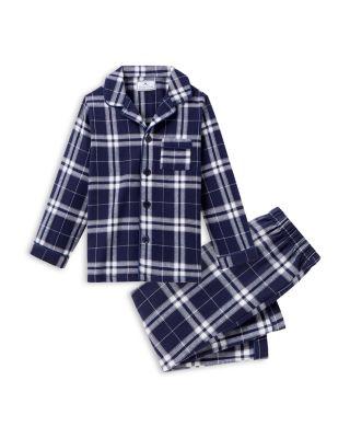 Unisex Brushed Twill Pajamas in Oxford Tartan - Little Kid by PETITE PLUME