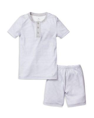 Unisex Pima Cotton Striped Short Set - Little Kid by PETITE PLUME