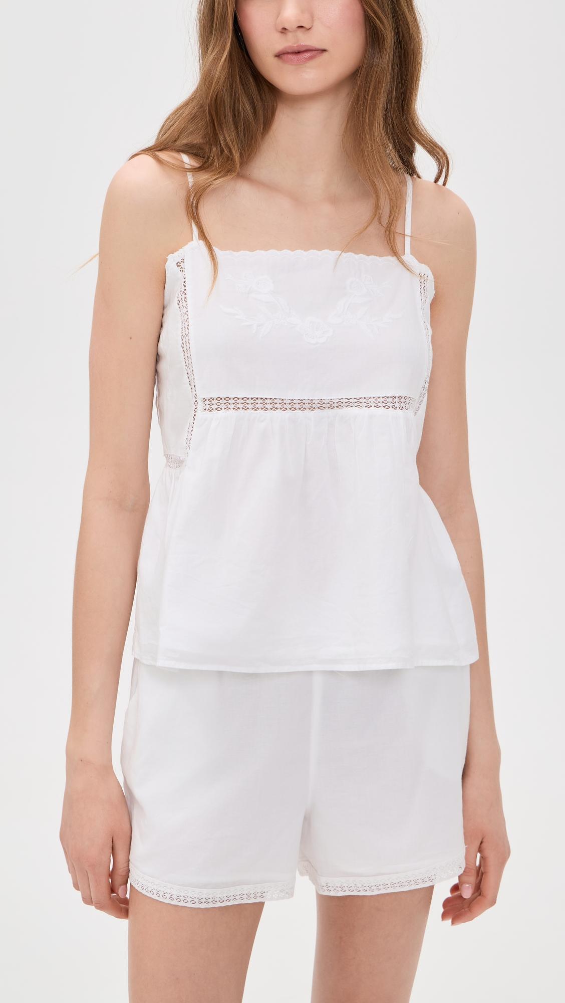 Voile Luna Cami Shorts Pajama Set by PETITE PLUME
