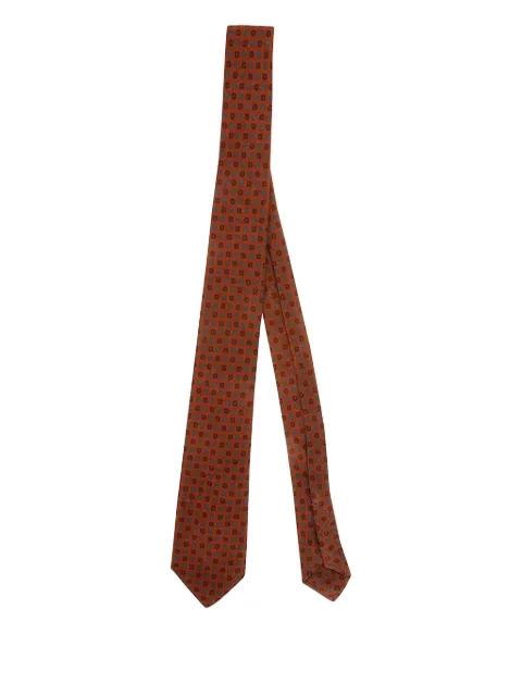 geometric-pattern wool tie by PETRONIUS