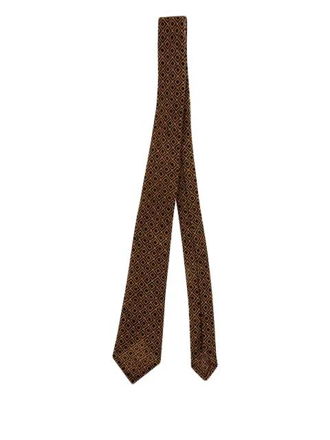 geometric-pattern wool tie by PETRONIUS