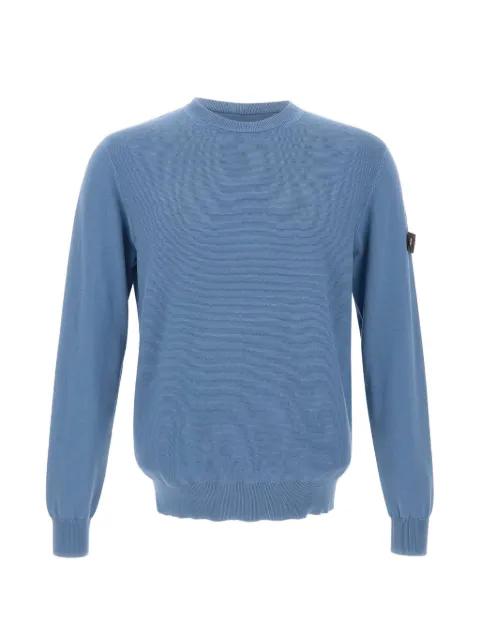 Ganna logo-patch crew-neck sweater by PEUTEREY