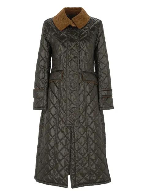corduroy-collar quilted coat by PEUTEREY