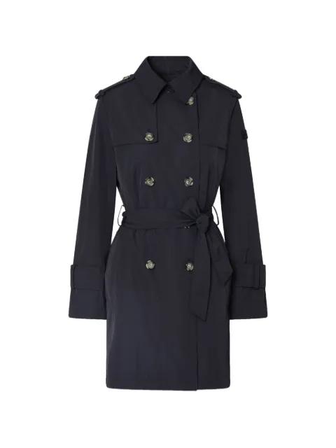 double-breasted belt-fastening coat by PEUTEREY