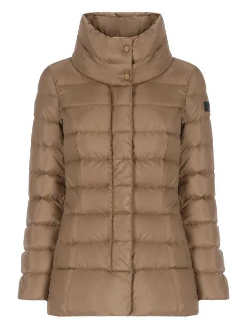 high-neck logo patch jacket by PEUTEREY