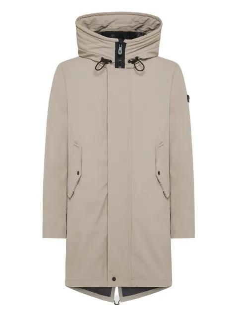 hoodied drawstring parka coat by PEUTEREY