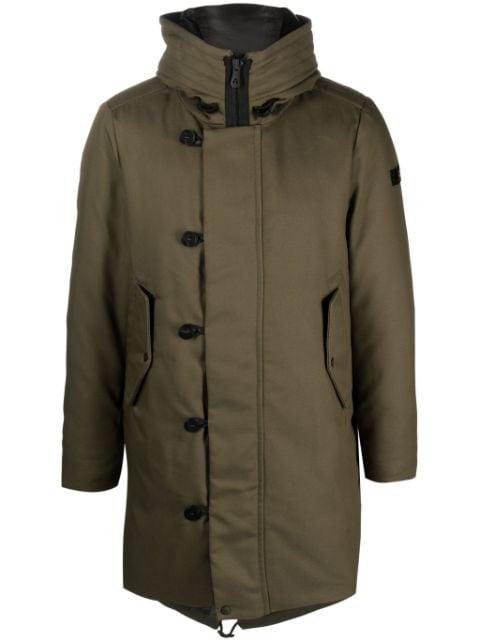 hoodied feather down parka by PEUTEREY