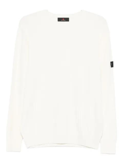 logo-patch cotton-blend sweater by PEUTEREY
