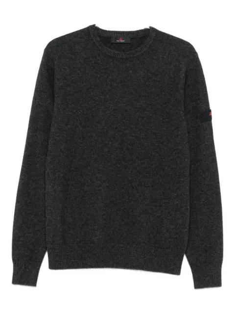 patch-logo crew-neck sweater by PEUTEREY