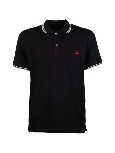 striped trim polo shirt by PEUTEREY