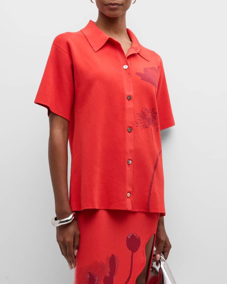 Amber Oversized Short-Sleeve Polo Shirt by PH5