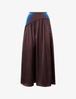 Ayu Asymmetric-Waistband Woven Maxi Skirt by PH5