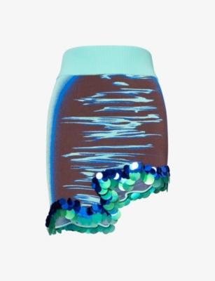 Casey Sequinned Stretch-Knit Mini Skirt by PH5