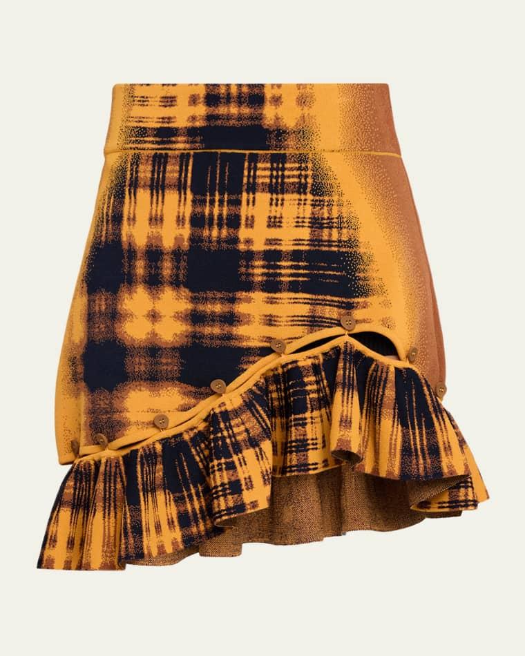 Garlen Wavy Asymmetric Mini Skirt by PH5