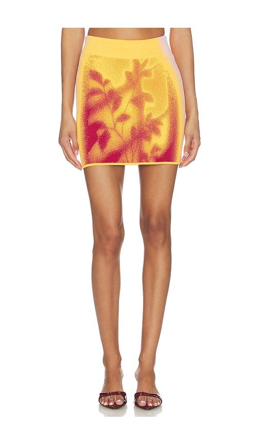PH5 Alani Window Print Mini Skirt in Orange by PH5