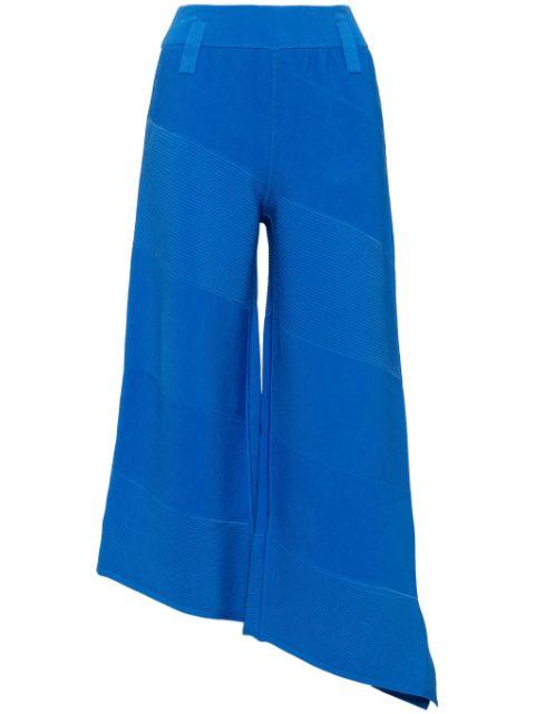 diagonal-ribbed cropped pants by PH5