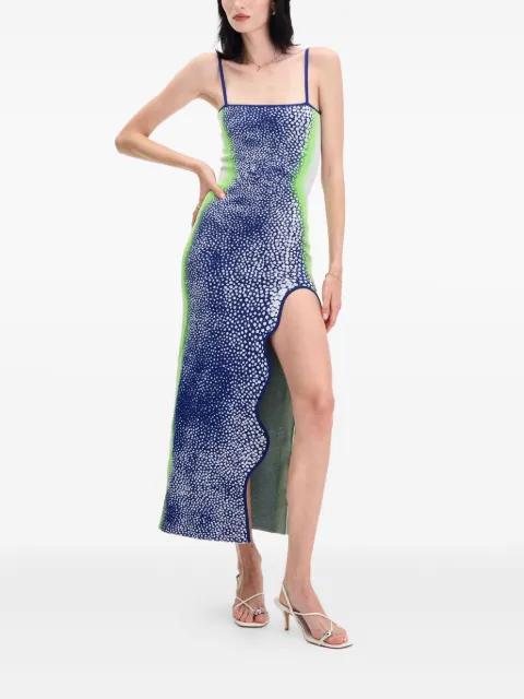 spot-print side-split dress by PH5