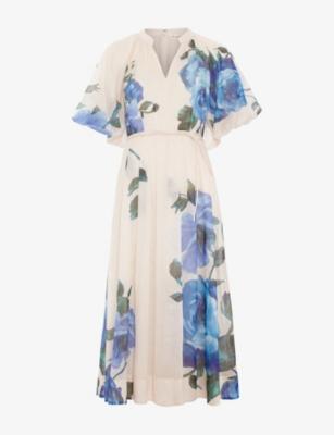 Adeline Petite Floral-Print Woven Midi Dress by PHASE EIGHT