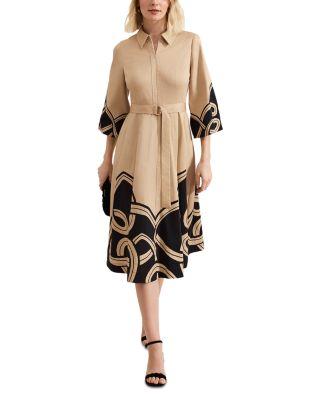 Breena Border Print Midi Dress by PHASE EIGHT