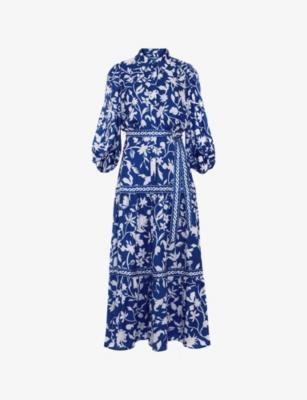 Coralie Floral-Print Stretch-Woven Midi Dress by PHASE EIGHT