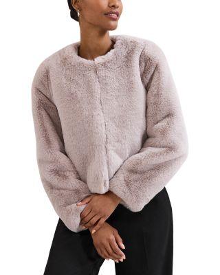 Crystal Faux Fur Coat by PHASE EIGHT