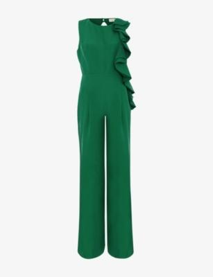Jillian Ruffle-Detail Lyocell-Blend Jumpsuit by PHASE EIGHT