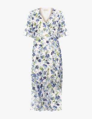 Juliette Petite Floral-Print Metallic-Woven Midi Dress by PHASE EIGHT