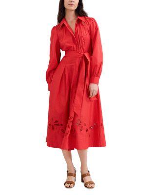 Kim Floral Cutwork Midi Shirtdress by PHASE EIGHT