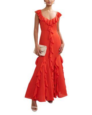 Lianah Ruffled Midi Dress by PHASE EIGHT