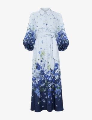 Noella Floral-Print Stretch-Woven Midi Dress by PHASE EIGHT