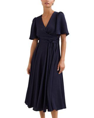 Petites Abbie Textured Wrap Dress by PHASE EIGHT