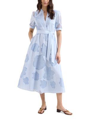 Queenie Blue Floral Swing Dress by PHASE EIGHT