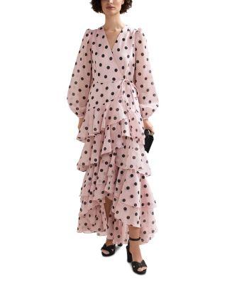 Spot Print Ruffle Dress by PHASE EIGHT