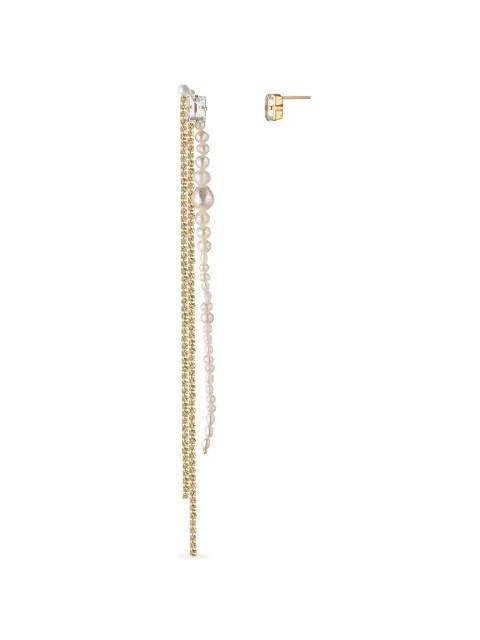 asymmetric pearl-embellished earrings by PHENOMENAL STUDIO