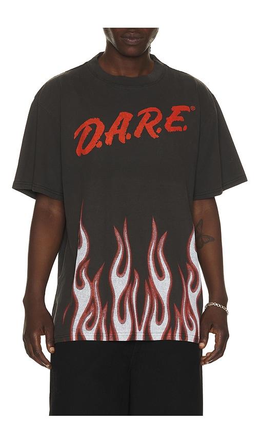 Philcos D.A.R.E. Flames Tee in Black by PHILCOS